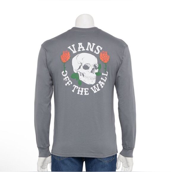 Vans Other - Vans Gray Skull and rose Men's Shirt